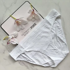 Victoria's Secret Stretch Cotton Smooth Bikini Panty VS White Size M/XL