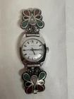 Vintage Women’s Timex Watch with Stone Inlay Bracelet