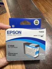 Epson T5802 Cyan Ink Cartridge 80ml Stylus Pro 3800 3880 UltraChrome K3