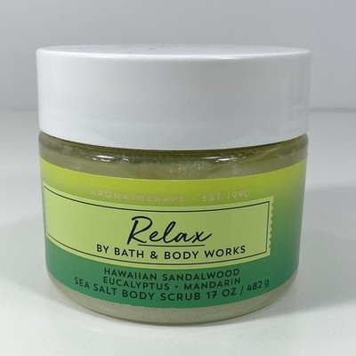 NEW Bath & Body Works Aromatherapy RELAX Sea Salt Exfoliating Body Scrub 17 oz
