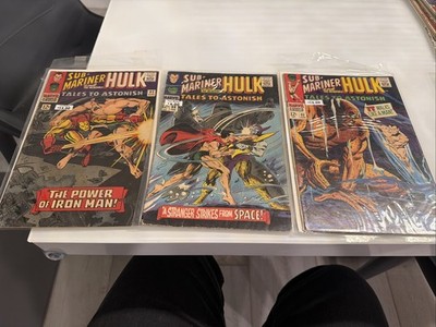 TALES TO ASTONISH #82 #88 #92 Marvel 1966-67 Silver Age Lot Iron Man Hulk GD/VG