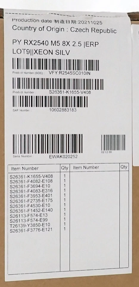 NEW Fujitsu Primergy RX2540 M5 Eight-Core Silver 4208 16GB RAM 8-Bay 2U Server - Image 3 of 4