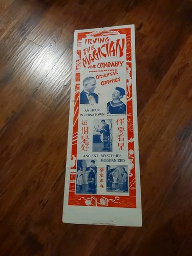 Irving the Magician & Company Presenting Oriental Oddities Broadside Poster '30s