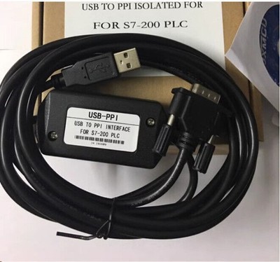 For Siemens PLC Programming Cable S7-200CN Download Cable USB-PPI Black Line $$$