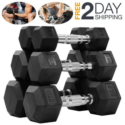 Set De Mancuernas Pares 5 10 y 15 Lbs Pesas Para Ejercicios En Casa 60 Libras