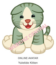 Webkinz Classic Yuletide Kitten Code Only  messaged  Limited edition pet