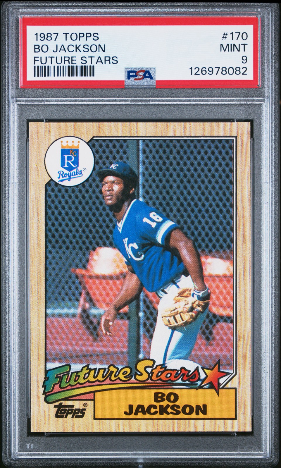 1987 TOPPS FUTURE STARS #170 BO JACKSON ROOKIE RC PSA 9