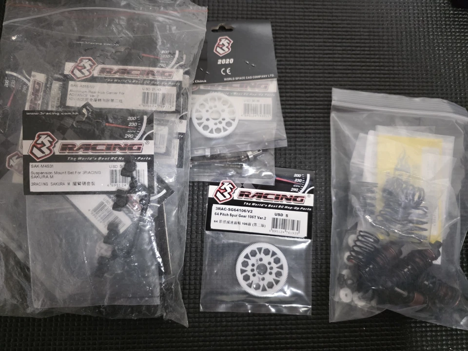 3Racing SAKURA Advance 64 VTA. Alum chassis.Spares! ARTR. Electronics Included! - Image 4 of 4