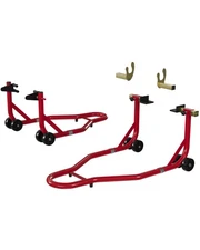 2 PCS Universal Motorcycle Stand 850 LBS with Adjustable Fork Heads, Large Load