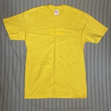 Supreme Tonal Bogo T-Shirt Yellow Men’s Small USA Made Classic Box Logo Tee NEW