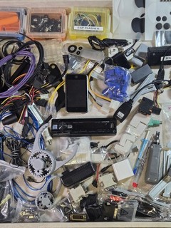 Huge Electronics Tech Parts Lot Cables Adapters Wiring Connectors Computer Auto