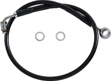 Drag Specialties Extended Stainless Steel Front Brake Line Kit Plus 4" Black ...