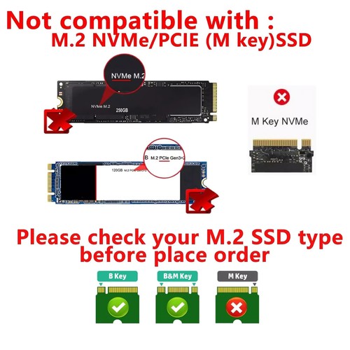 1PCS 10 * 7 * 0.7 cm MSATA/M.2 NGFF to SATA III Adapter 2 in 1 Converter - 第 10/16 張圖片