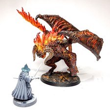 Painted Balrog - flaming sword and whip options - Lord of the Rings, LOTR D&D GW