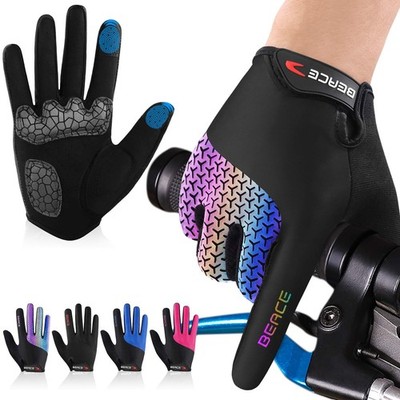 BEACE Cycling Bike Gloves Women Colorful Night Glow Touch