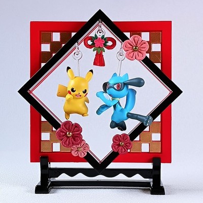 Pikachu & Riolu Pokemon Re-ment Funwari Yurarin Kazari Figur aus Japan