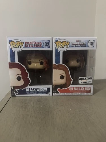 Funko Pop! Marvel - Civil War: Black Widow #13 & BW Amazon Exclusive #1146