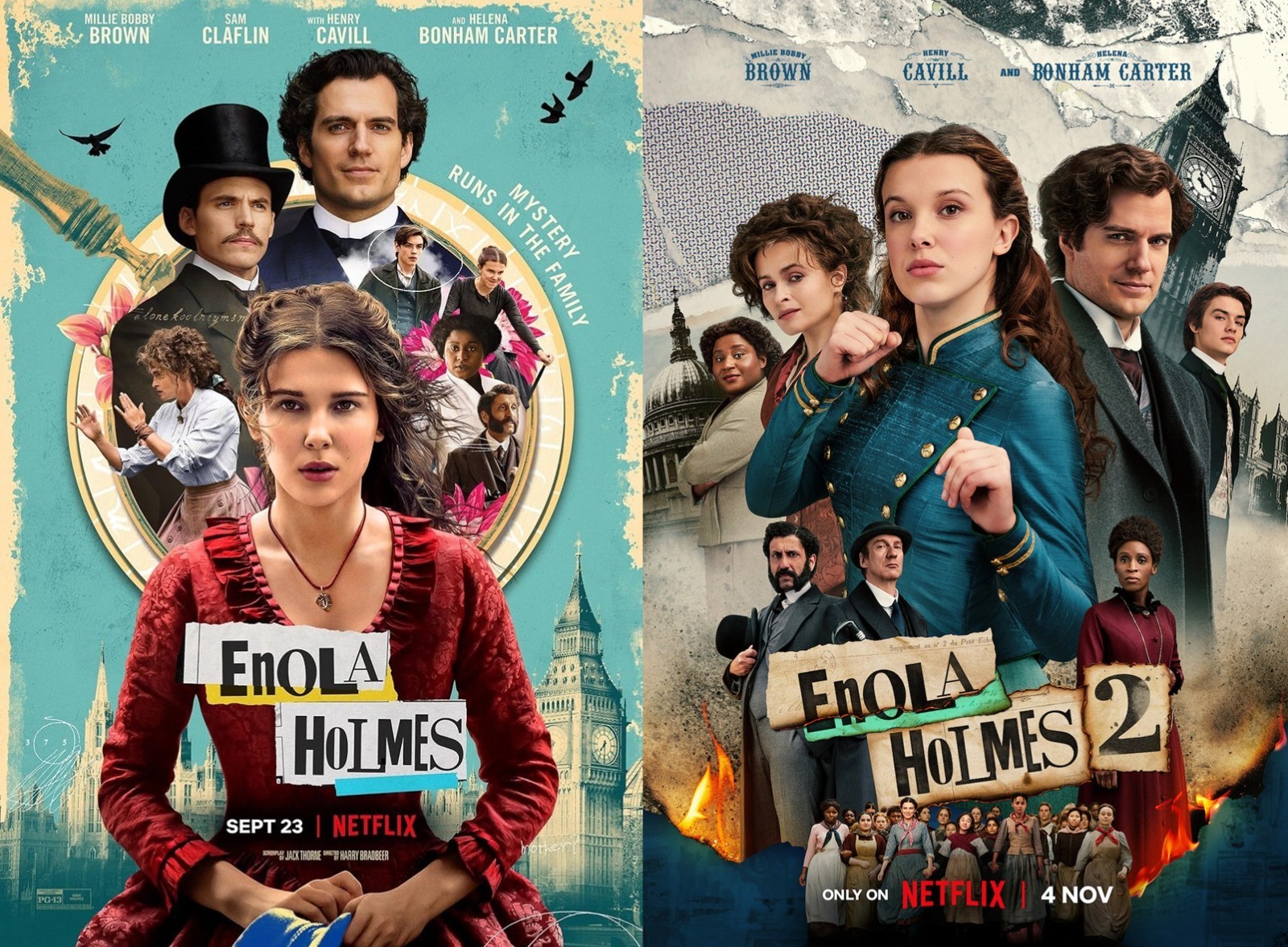 enola holmes 1 & 2 collection ( DVD ) region free