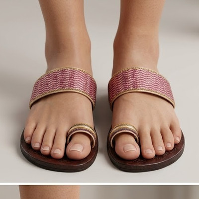 Women Slippers Indian Wedding Ethnic Traditional Flats Jutties US 6-8