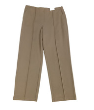M&S Women's Trousers Neutral Beige Jersey Straight Leg Elasticated Waist New