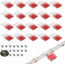 BTF-LIGHTING Self-Adhesive LED Strip Light Clips with Screws, 20 Pack