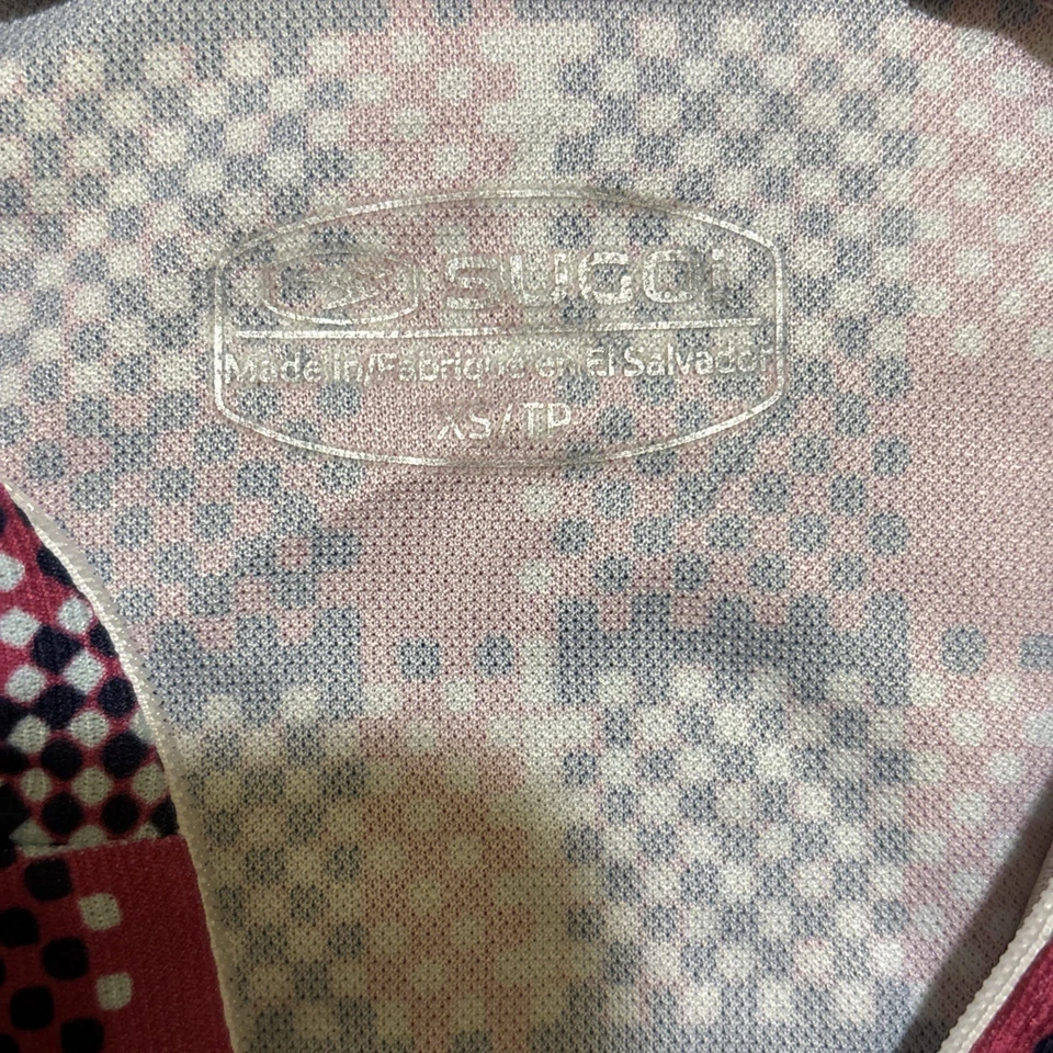 Sugoi Lumber Jane Pink And Black Plaid Cycling Jersey With Pockets Size XS - Image 4 of 4