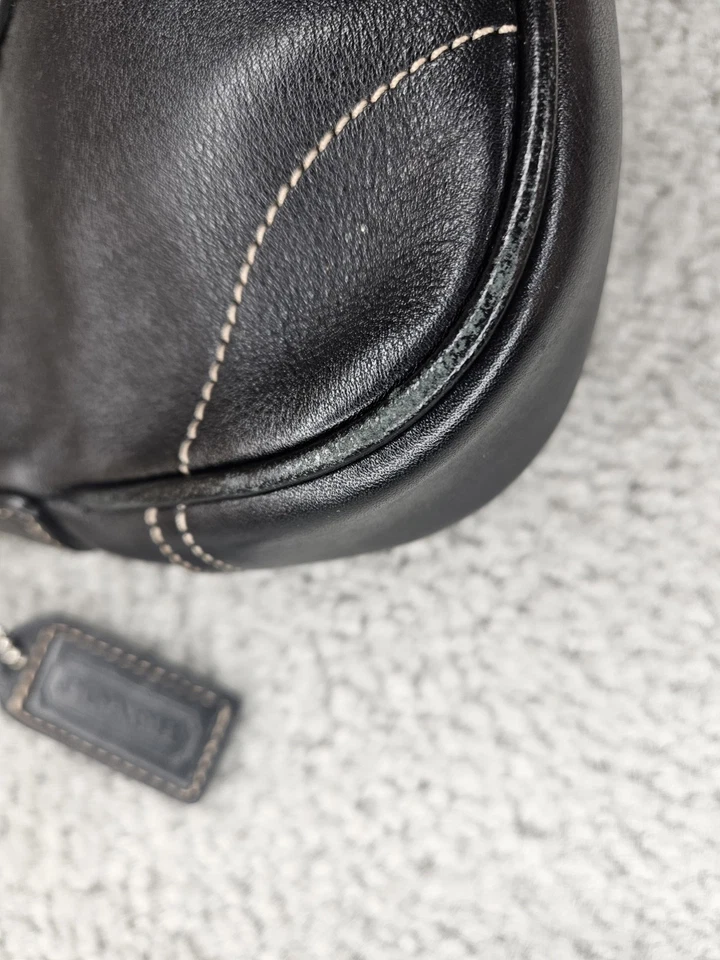 Coach Hamptons Leather Buckle Shoulder Hobo Bag “Barbie Bag” 7542 RARE Black - Image 3 of 4