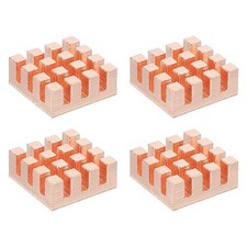 4 Pcs Copper Heatsink 15x15x6mm, Heat Sink Cooler Radiator for Raspberry Pi