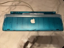 Vintage Apple USB Keyboard Bondi Blue Teal Translucent iMac 1999 Tested
