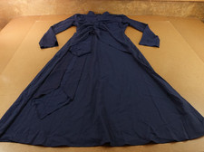 Shein Womens XL US Size 12 Navy Gathered Waist Long Sleeve A Line Maxi Dress New