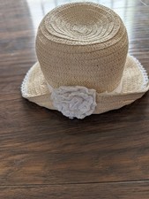 Size 2 4T Nordstrom Romatic Stray Girl Sun Hat White Flower