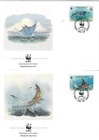 KIRIBATI 1991  ENDANGERED FISH 4 x WORLD WIDE FUND FOR NATURE FIRST DAY COVERS