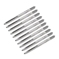 10pcs Hand Tap M2.5 Thread 0.45 Pitch 3 Straight Flutes H2 High Speed Steel