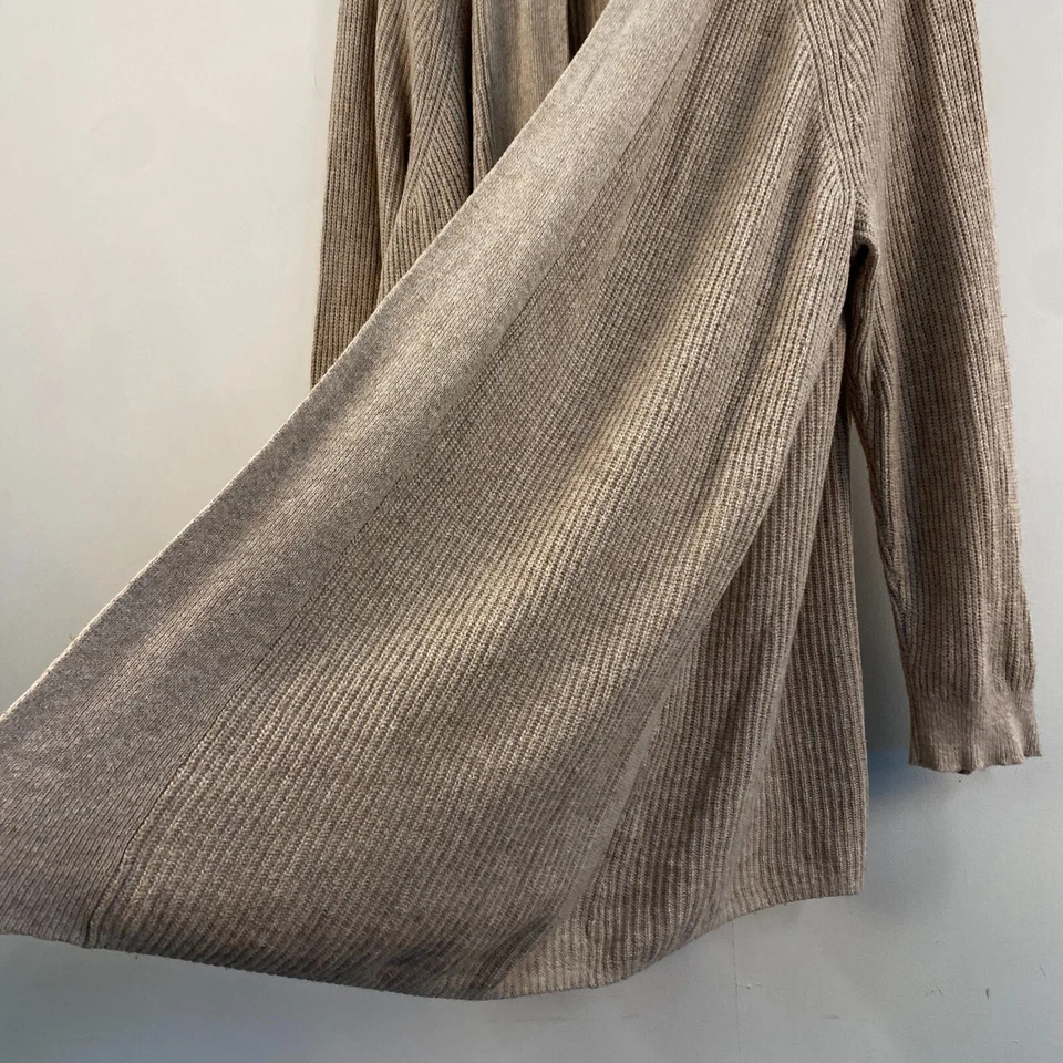 LOFT 女式 20/22 Plus 毛衣上衣开衫针织米色长袖开口棉 — 第 4/4 张图片