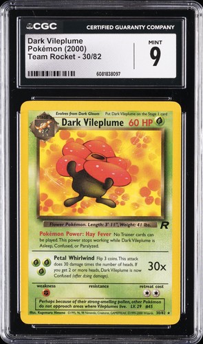 Dark Vileplume (Unlimited) graded CGC 9 for sale on eBay
