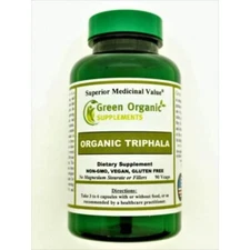 Green Organic Supplements' - Organic Triphala, Made from Amla, Behada and Harada