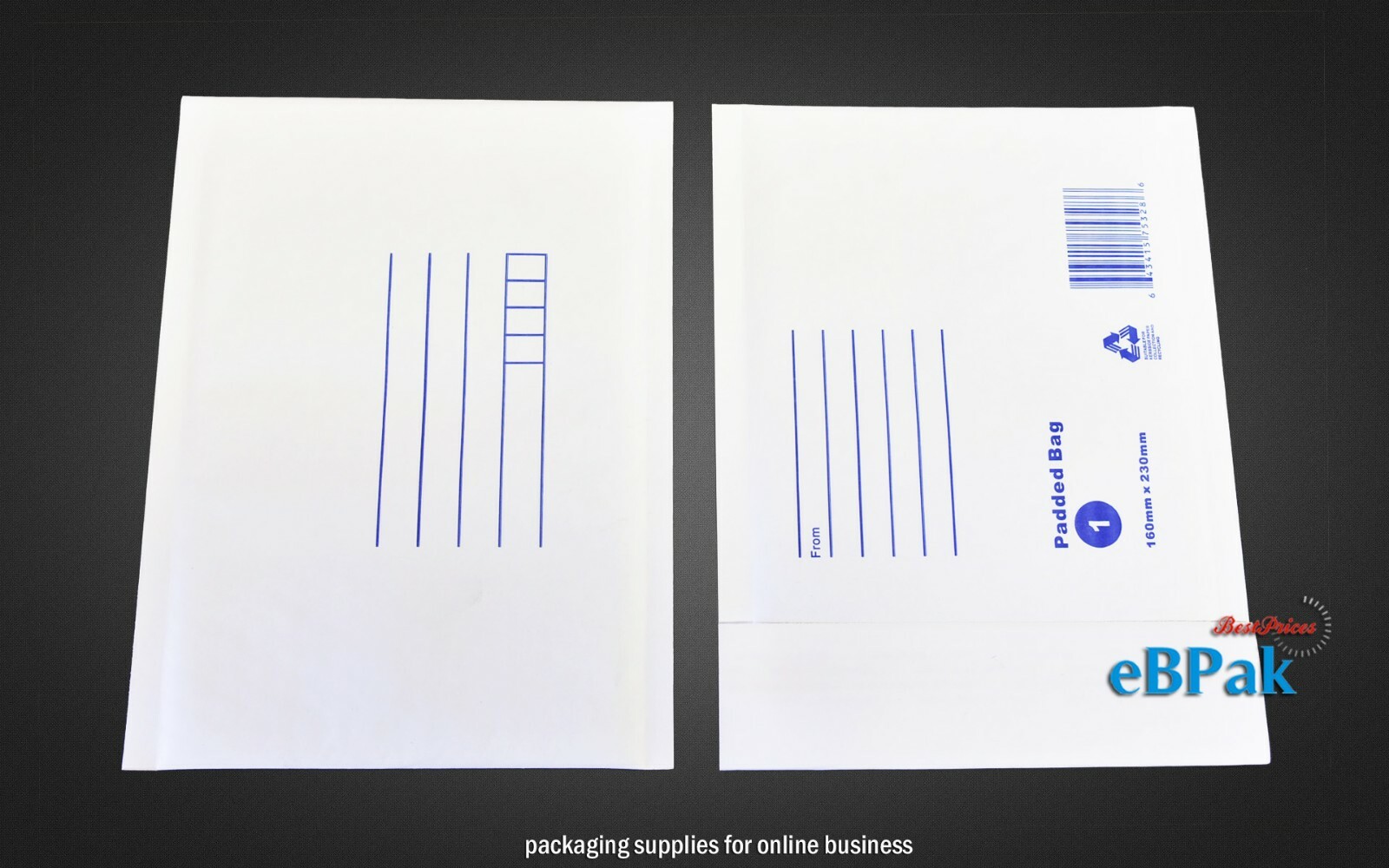 1000x Bubble Padded Bag 01 160 x 230mm Size 01 A5 C5 White Envelope Mailer — image 7