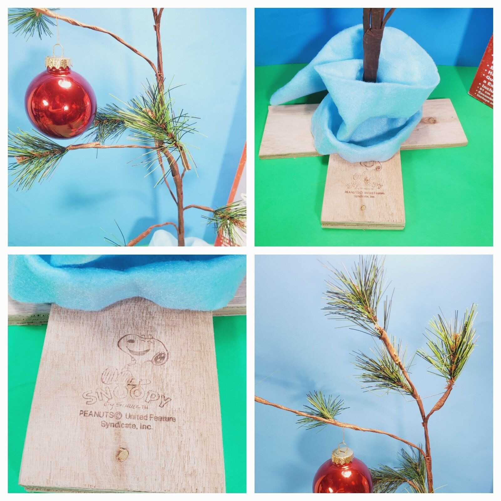 The Original Charlie Brown Christmas Tree 24 Red Ornament Original Box  2011