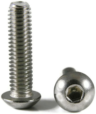 25-Pack Stainless Steel Button Head Socket Cap Screws - 5/16"-18 UNC X 1" Long, Allen Drive (18-8 Grade)