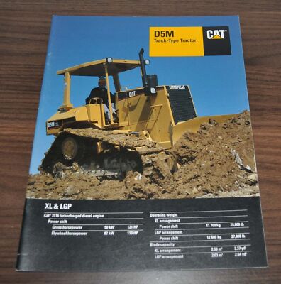 Caterpillar D5M Dozer Tractor Specification Cat Technical Data Brochure Prospekt