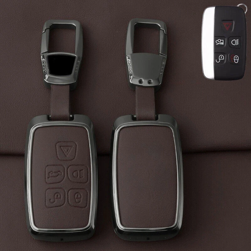 Zinc Alloy Leather Car Key Fob Case Cover For Land Rover Range Rover Sport LR2 - Image 4 of 4