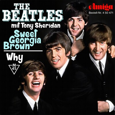 Repro Photo THE BEATLES Sweet Georgia TONY SHERIDAN AMIGA 7'' Single Size 18x18cm