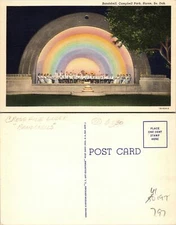 Huron SD Bandshell Campbell Park Rainbow Postcard Unused (41197)