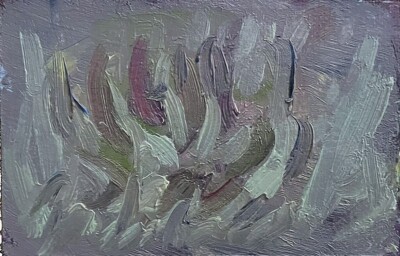 William Dorsey Oil Painting on Canvas Salmon Swimming Upstream Alaska(Unsigned)