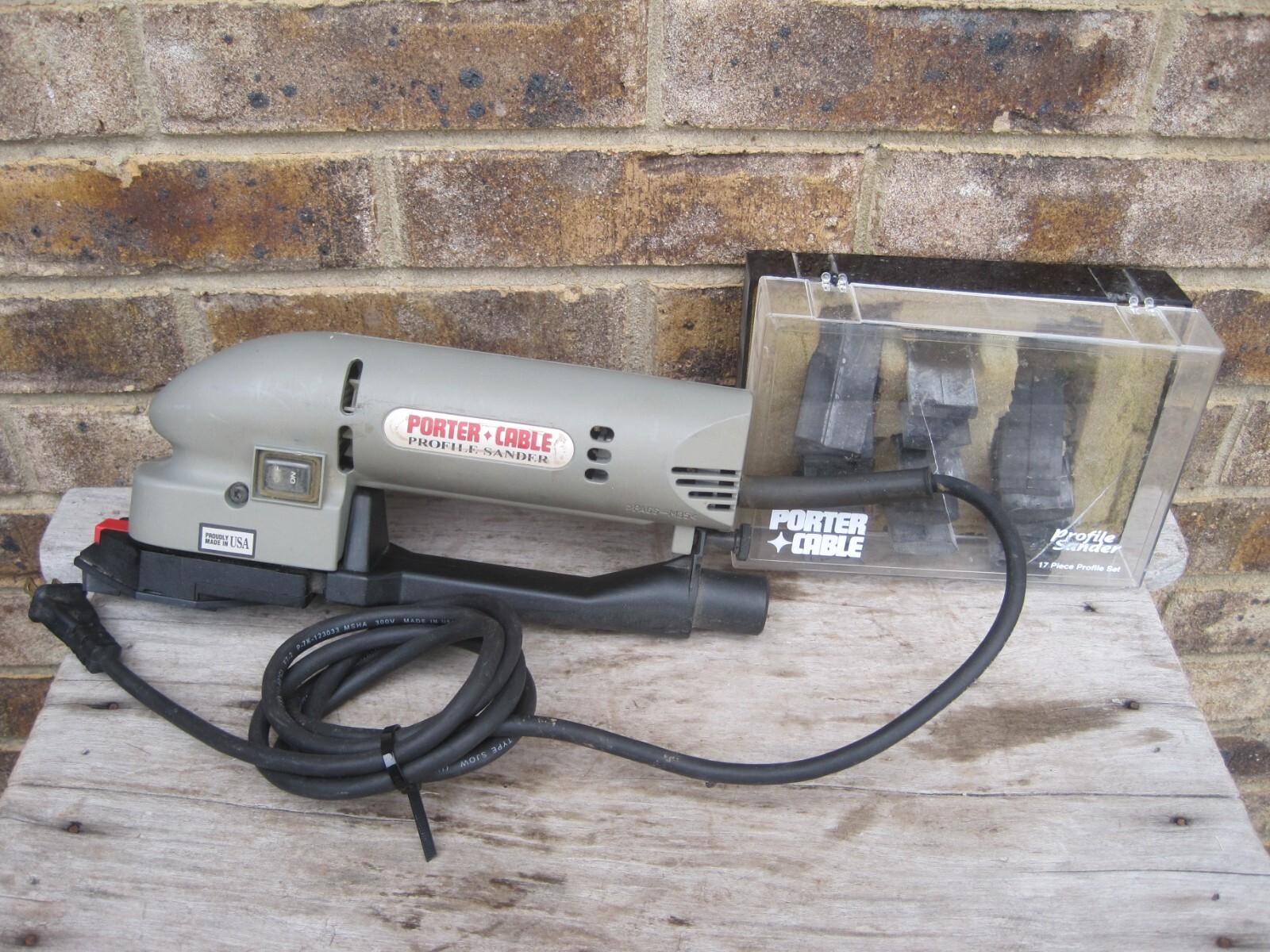 PORTER CABLE Profile Sander Model 444 W/ Accessories Tested Working