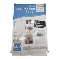 Printers Jack Inkjet Sublimation paper 100 sheets light color letter size- new o