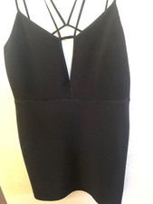 Silence+Noise Black Bodycon Sexy Short Strappy Party/Cocktail Dress Large