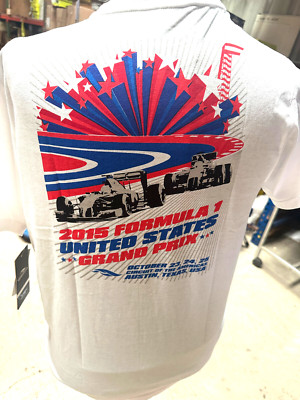 NWT 2015 CIRCUIT OF AMERICAS FORMULA 1 T-SHIRT US GRAND PRIX (select size)
