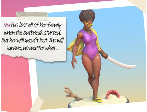 Nia | Survivor | Sunset Collection | Vaultz | 3d Printed - Picture 2 of 3