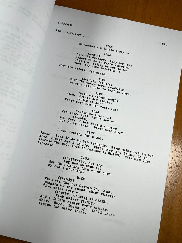 Casablanca Script Signed- Autograph Reprints- 158 Pages- Humphrey ...